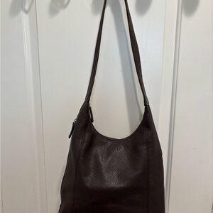Elegant Brown Leather Shoulder Bag